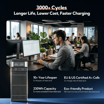 EverAmp 1500VA/1000W LiFePO₄ UPS – Metal Gray