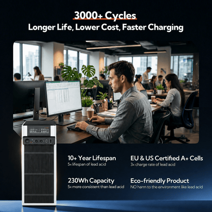 EverAmp 1500VA/1000W LiFePO₄ UPS – White