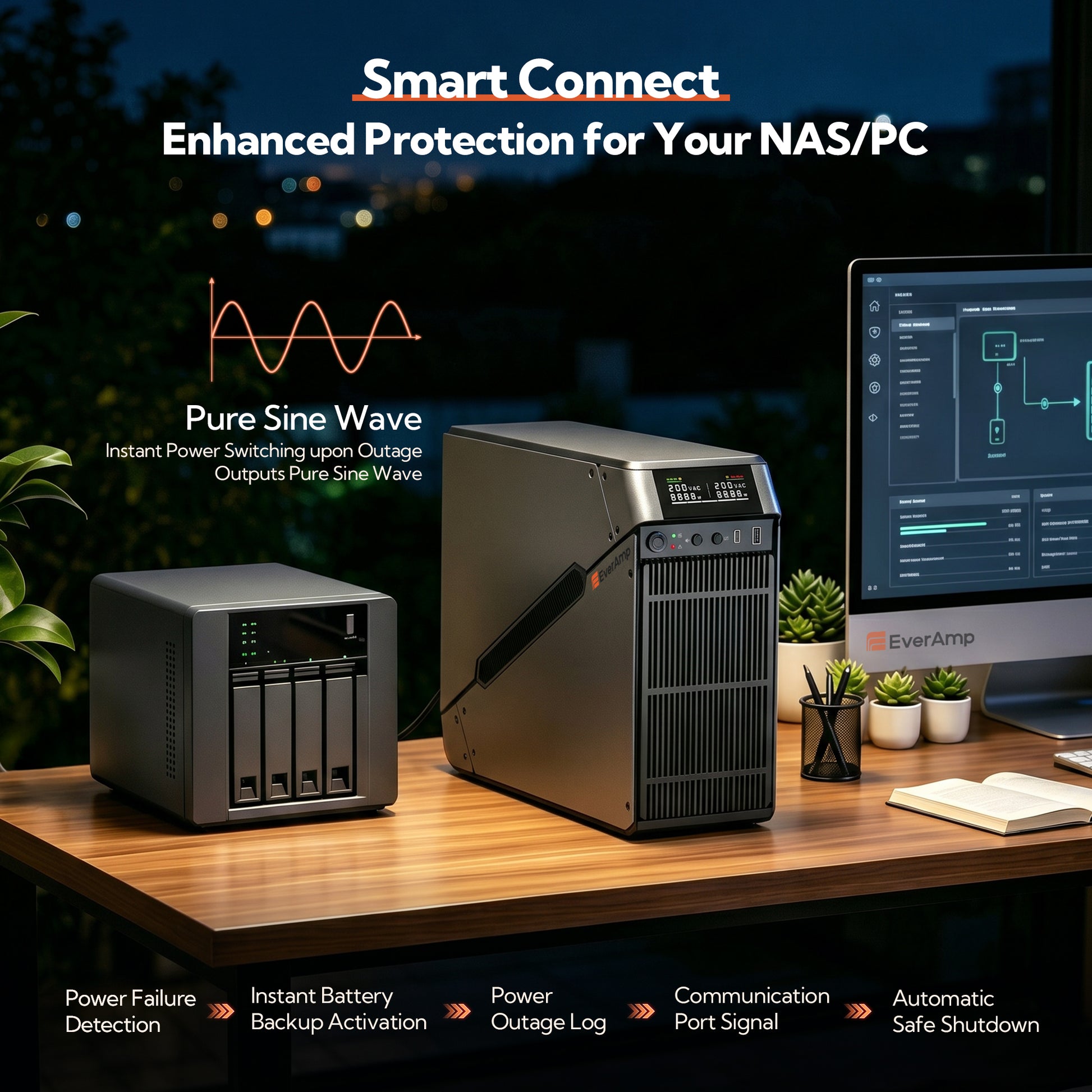 scene | everamp-ups-nas-home-office